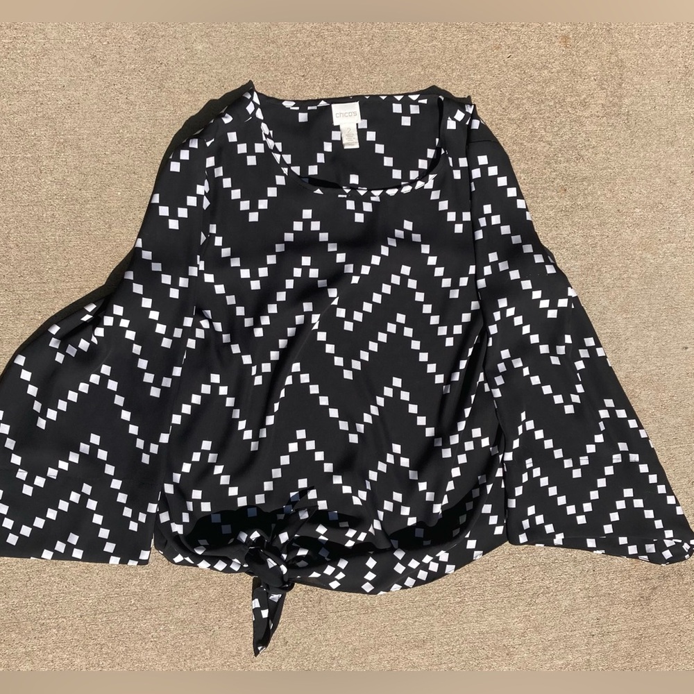 Chico’s Block Pattern Blouse